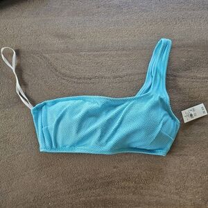 American Eagle Aerie swimwear bikini bandeau top blue